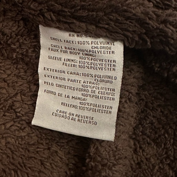 Levi's Faux Leather Motorcycle Jacket Zippered Snap Button Brown Sz XL Excellent - Picture 7 of 7